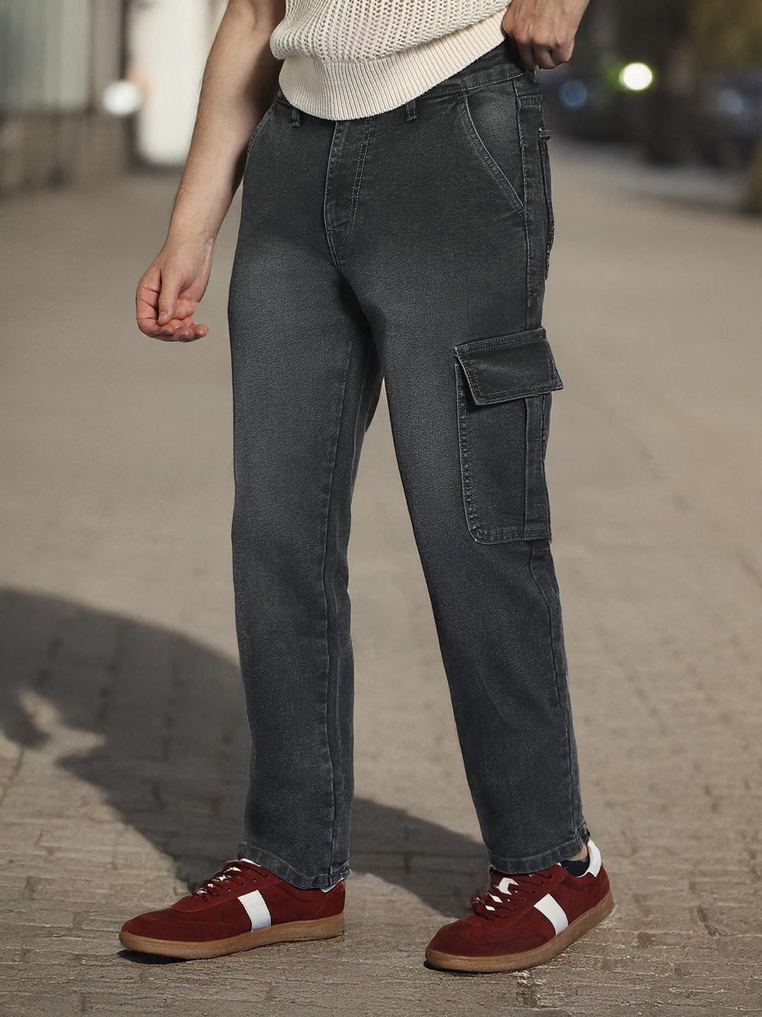 Urbano Fashion Men Heavy Fade Stretchable Jeans