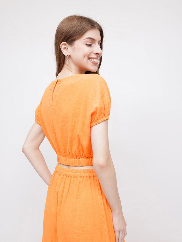 DressBerry Cozy Chic Blouson Crop Top