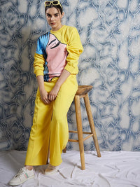 Sweatshirt dicetak grafik Athena dengan seluar