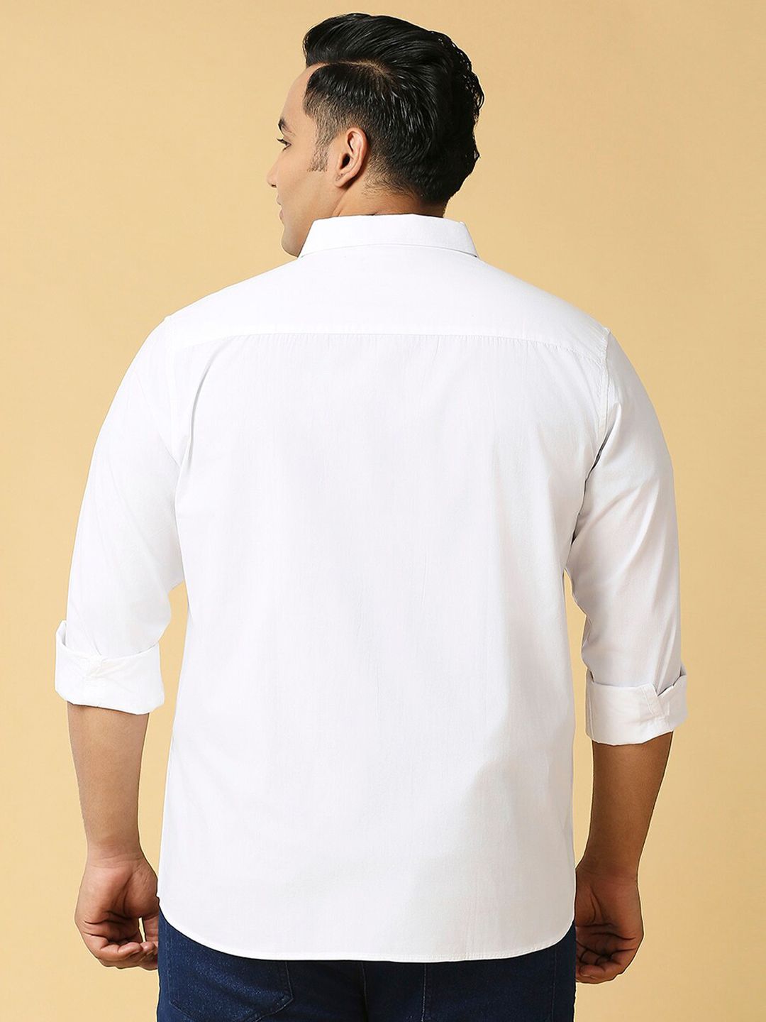 Thomas Scott Plus Size Classic Spread Collar Pure Cotton Casual Shirt