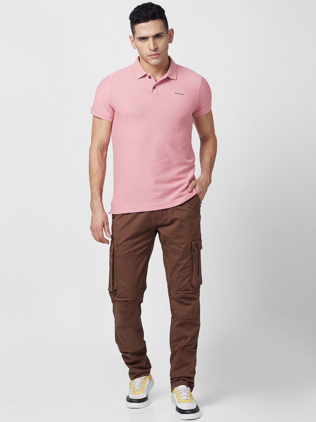 SPYKAR Men Mid-Rise Cotton Cargos Trousers