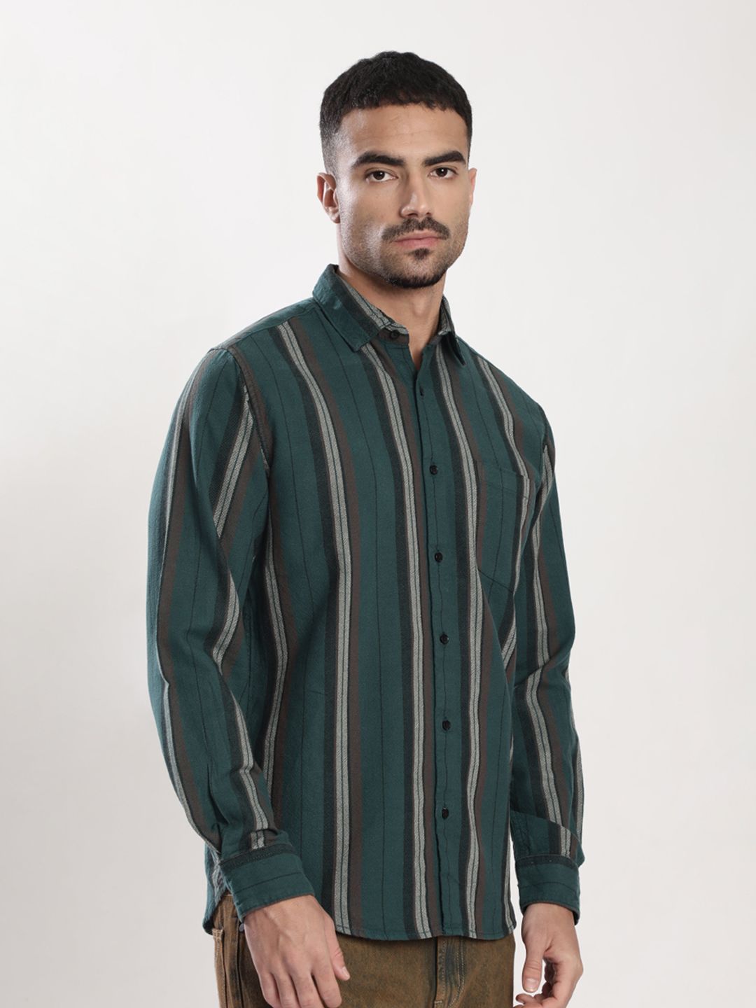 Bene Kleed Striped Pure Cotton Casual Shirt