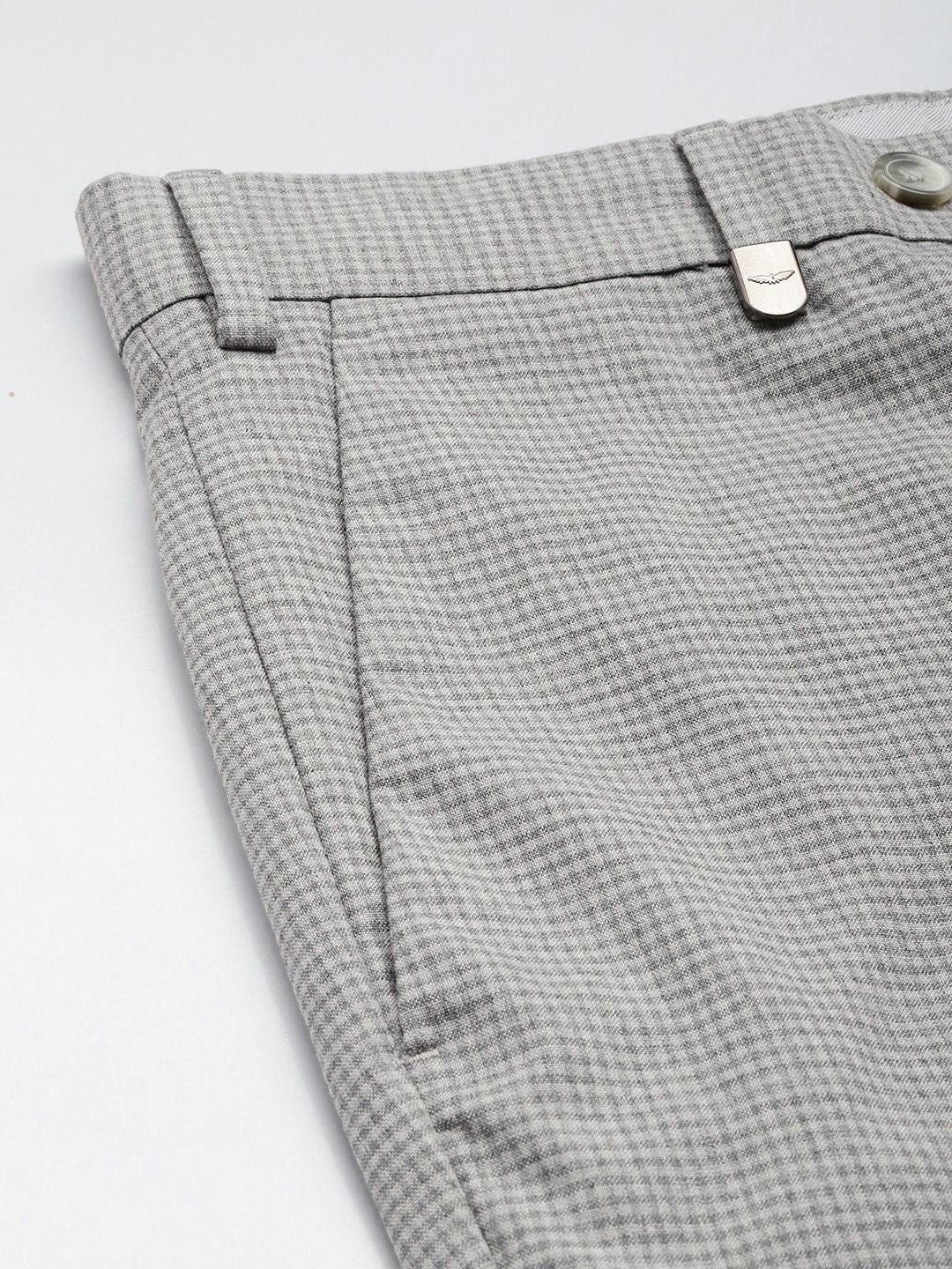 Park Avenue Men Checked Neo Fit Formal Trousers