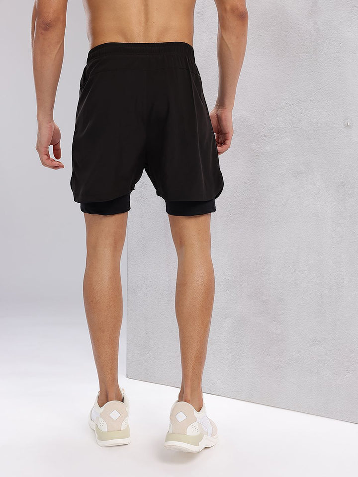 HRX by Hrithik Roshan Men Rapid-Dry Training Shorts With Inner Tights