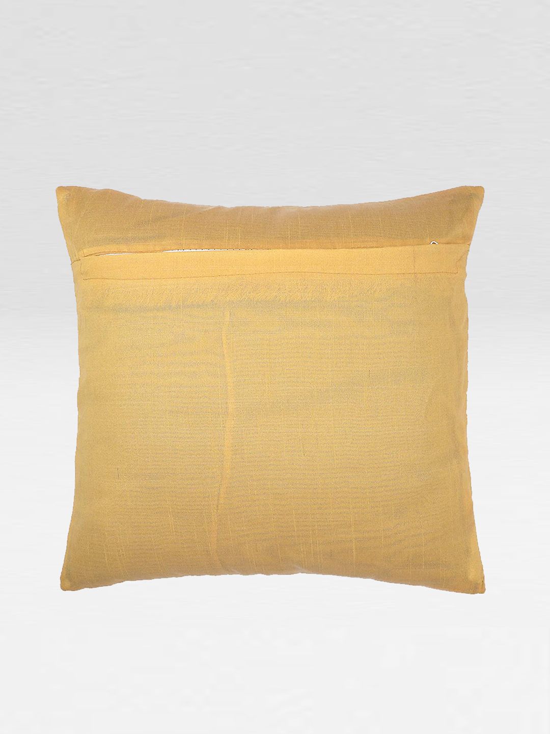 STITCHNEST Set of 5 Yellow & Green Ethnic Motifs Square Cushion Covers
