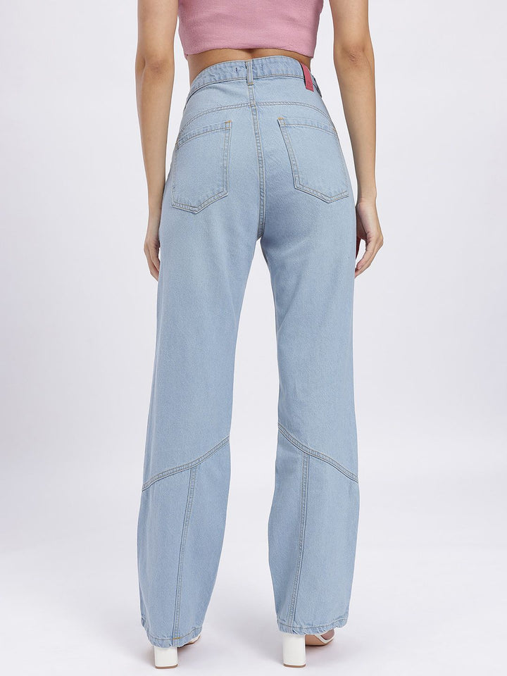 DressBerry Women Panelled Mid-Rise Regular Fit Jeans