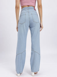 DressBerry Women Panelled Mid-Rise Regular Fit Jeans