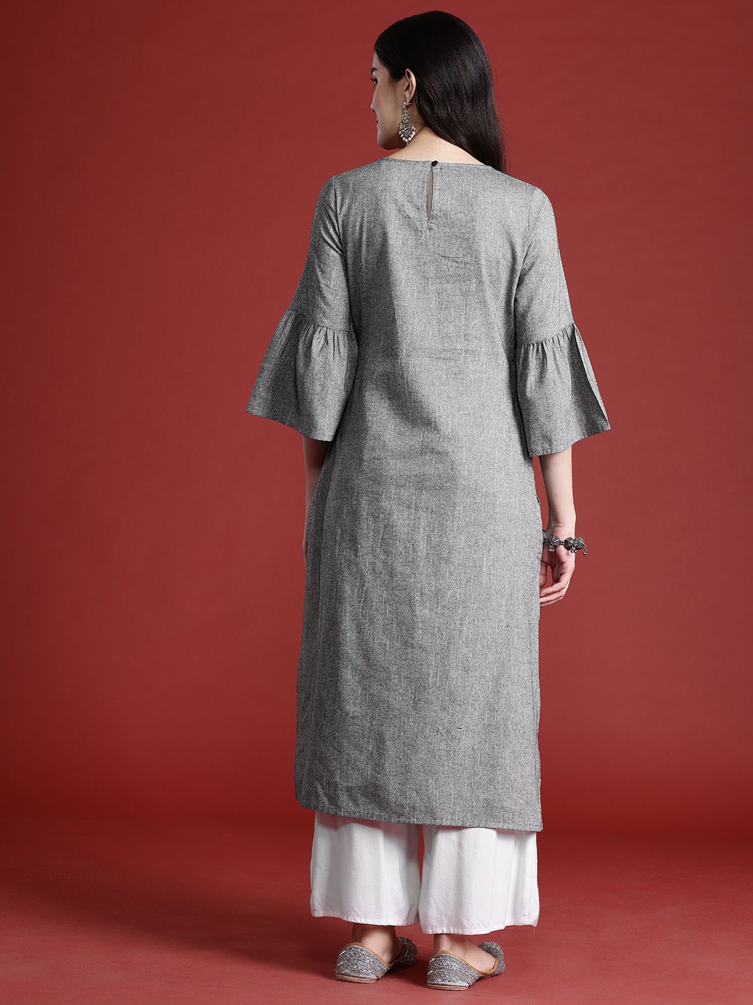 all about you Bell Sleeves Pleated Kurta