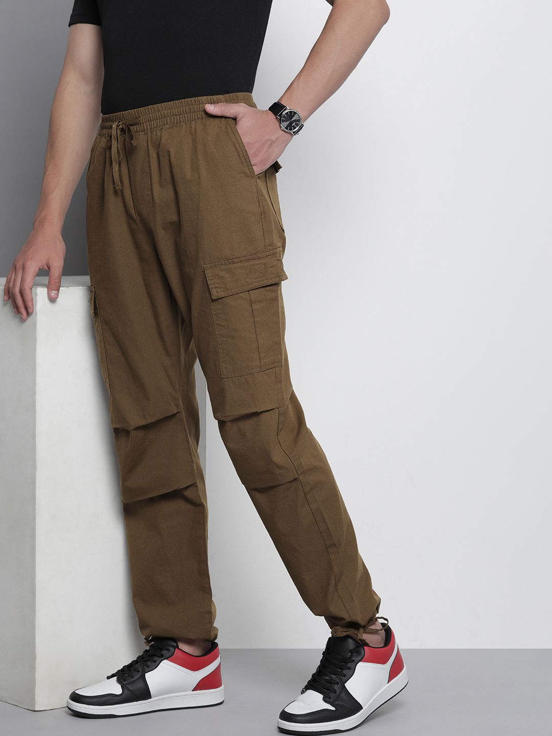 The Indian Garage Co Loose Fit Cargos Trousers