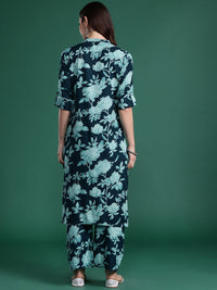 Indo Era Floral Printed Kurta with Palazzos
