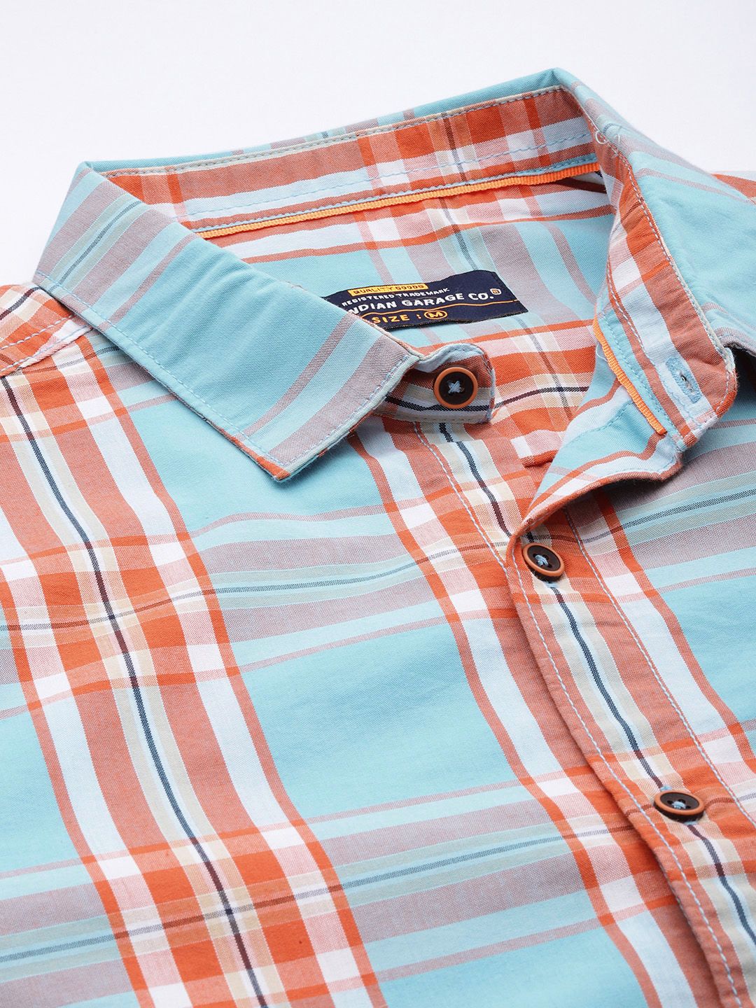The Indian Garage Co Slim Fit Opaque Checked Casual Shirt