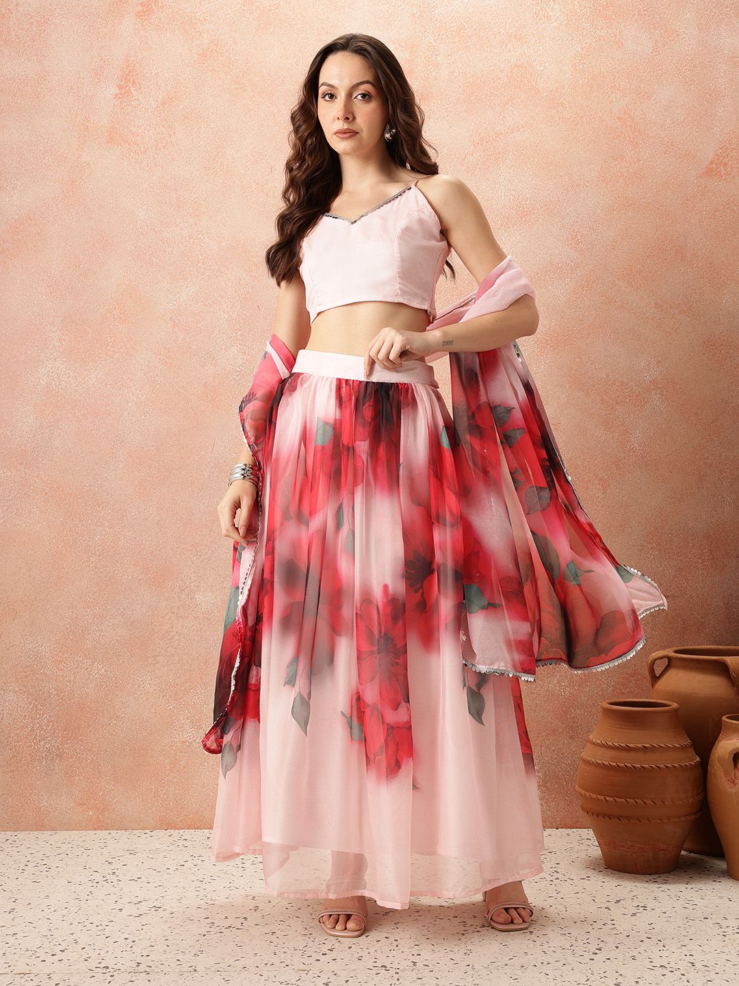 all about you Printed Ready to Wear Lehenga Set With Dupatta