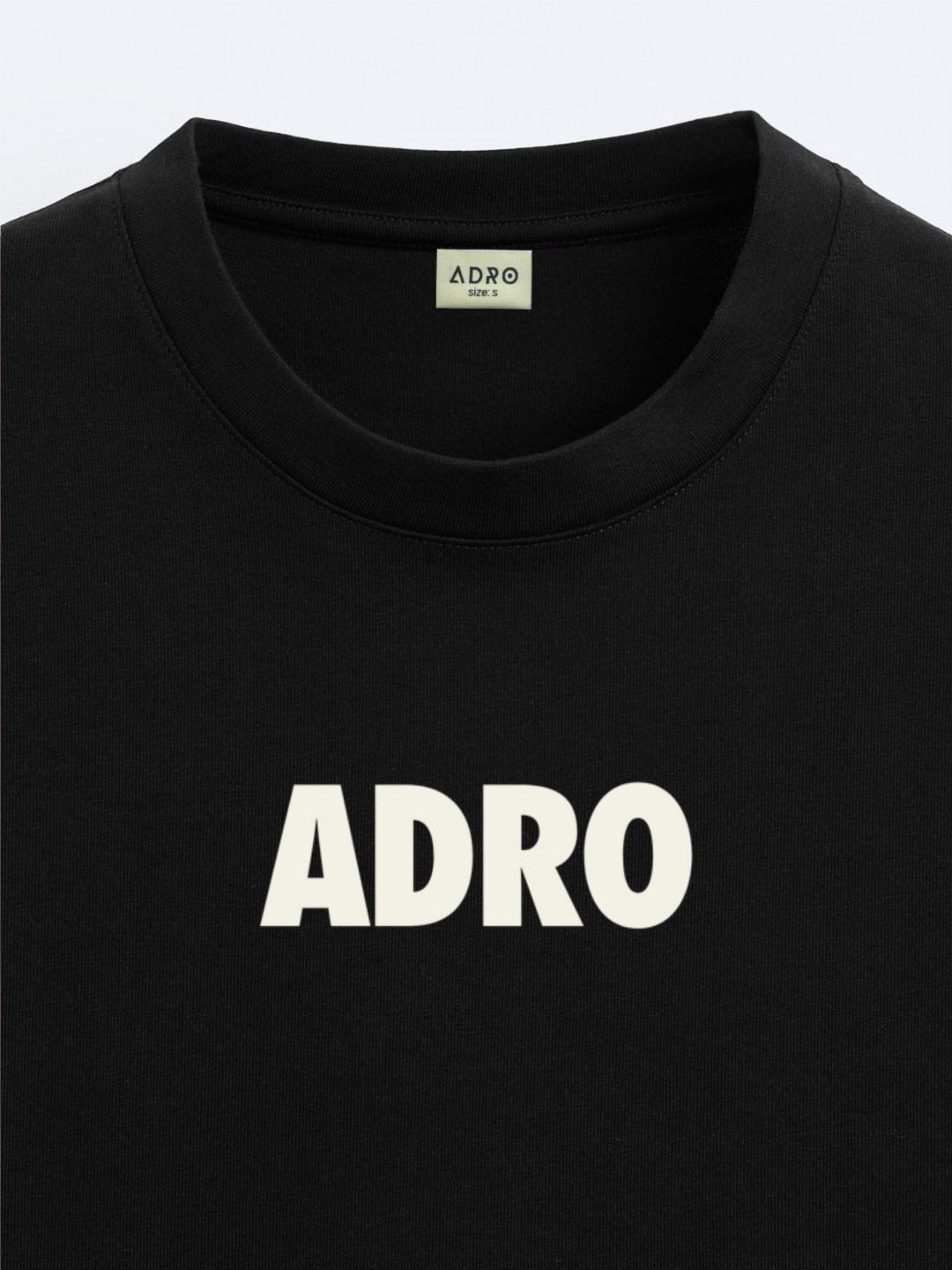 ADRO Lelaki Typography Printed Drop-Shoulder Sleeves Cotton Oversized T-Shirt