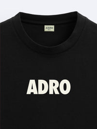 ADRO Lelaki Typography Printed Drop-Shoulder Sleeves Cotton Oversized T-Shirt