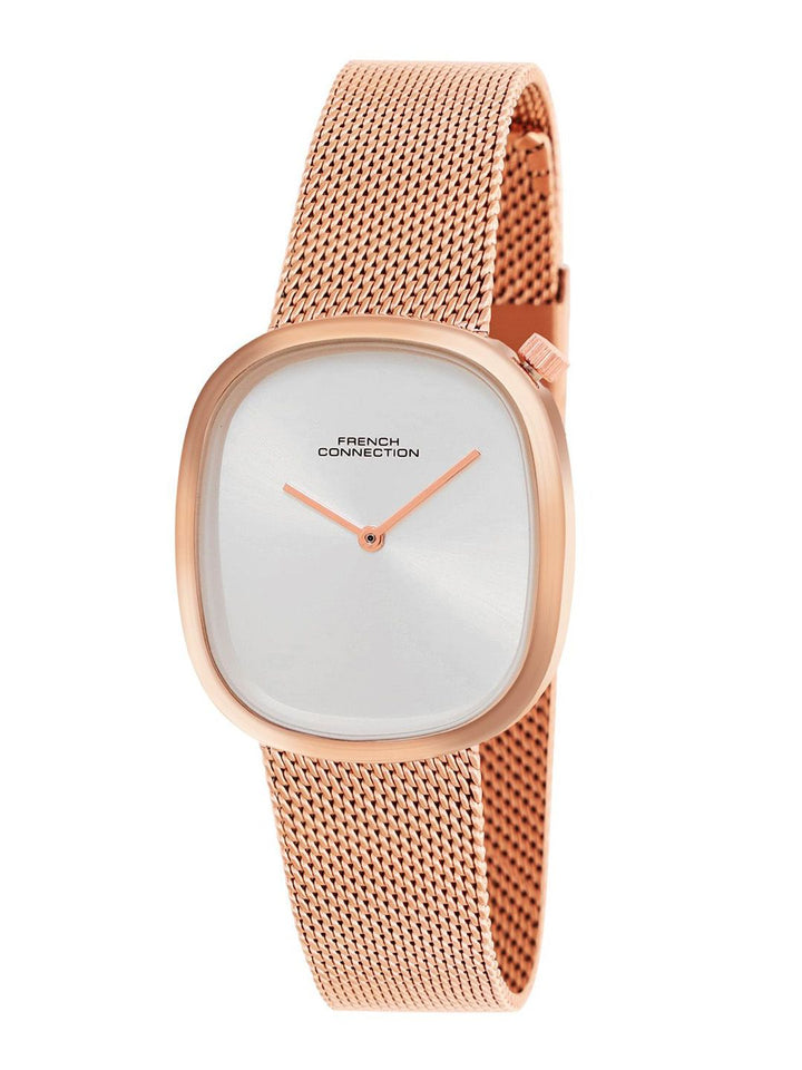 French Connection Women Dial & Stainless Steel Bracelet Style Straps Analogue Watch FCN0112RGM