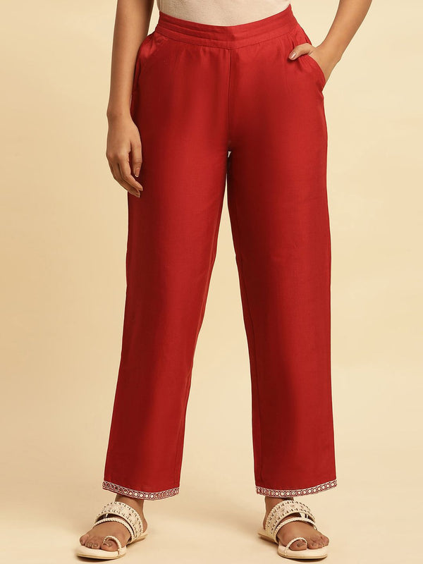W Women Ethnic Parallel Trousers