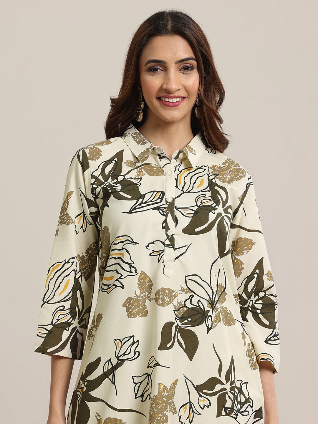 Libas Floral Printed Tunic With Palazzos Co-Ords