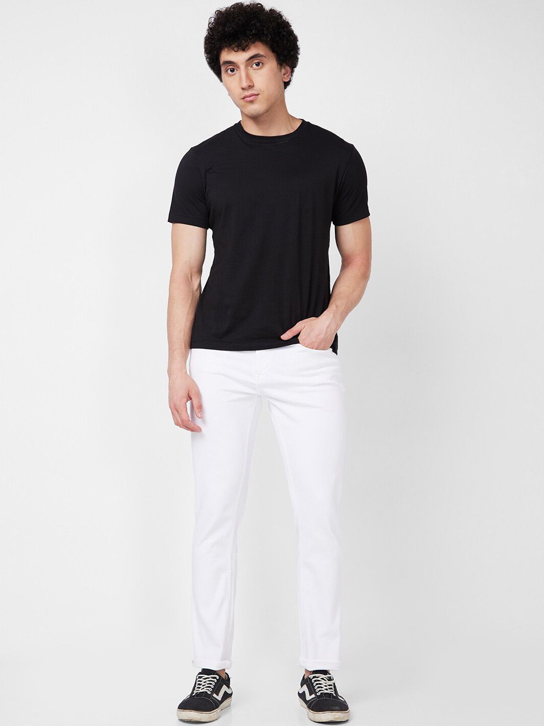 SPYKAR Men Mid Rise Clean Look Stretchable Jeans