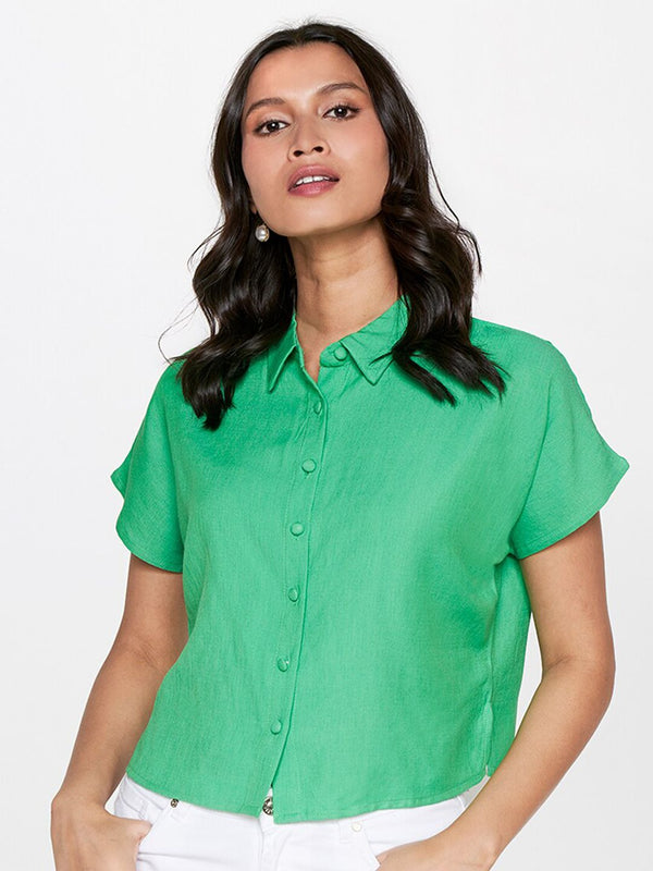AND Spread Collar Extended Sleeves Shirt