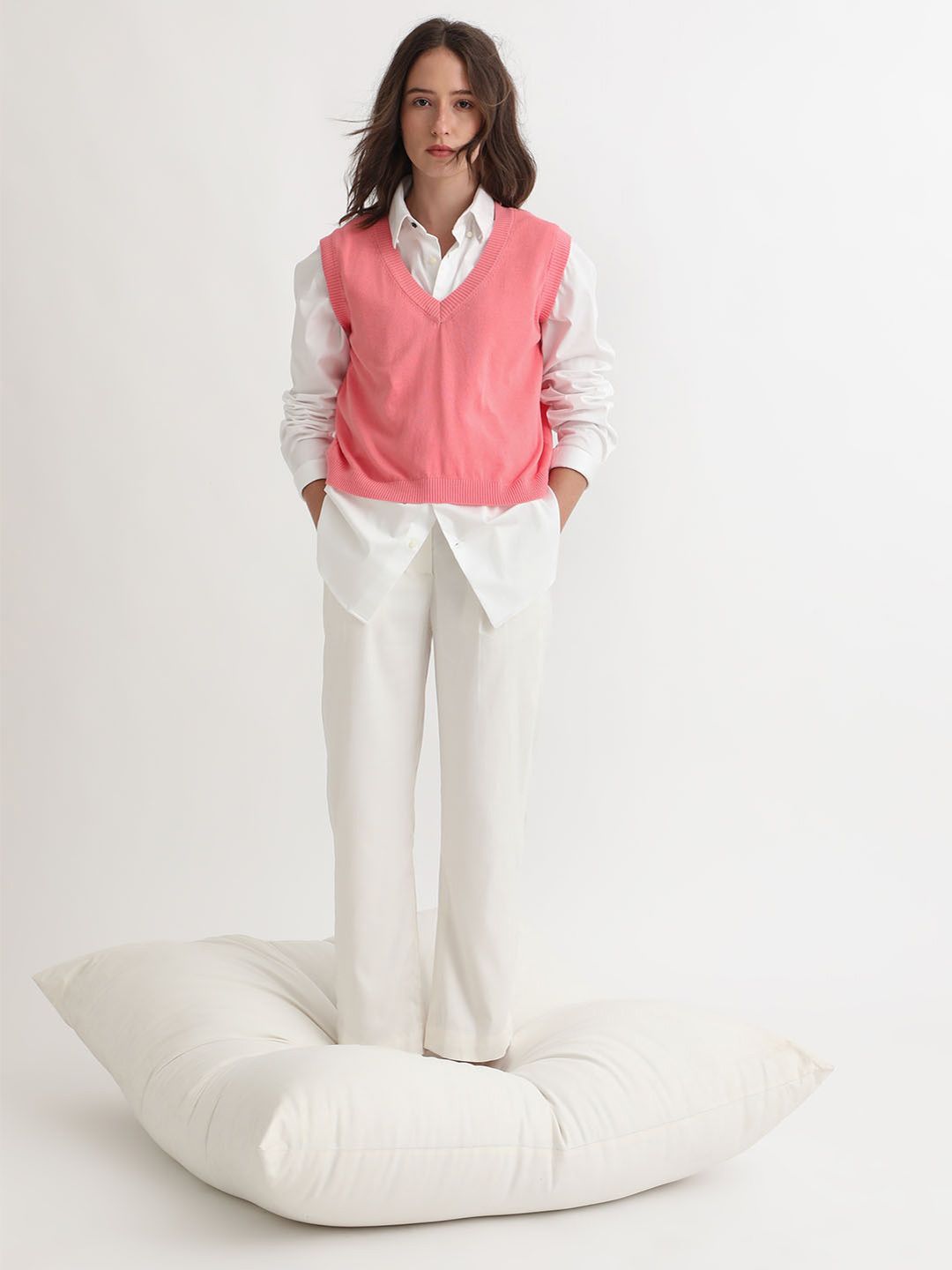 RAREISM Women Pink Sweater Vest