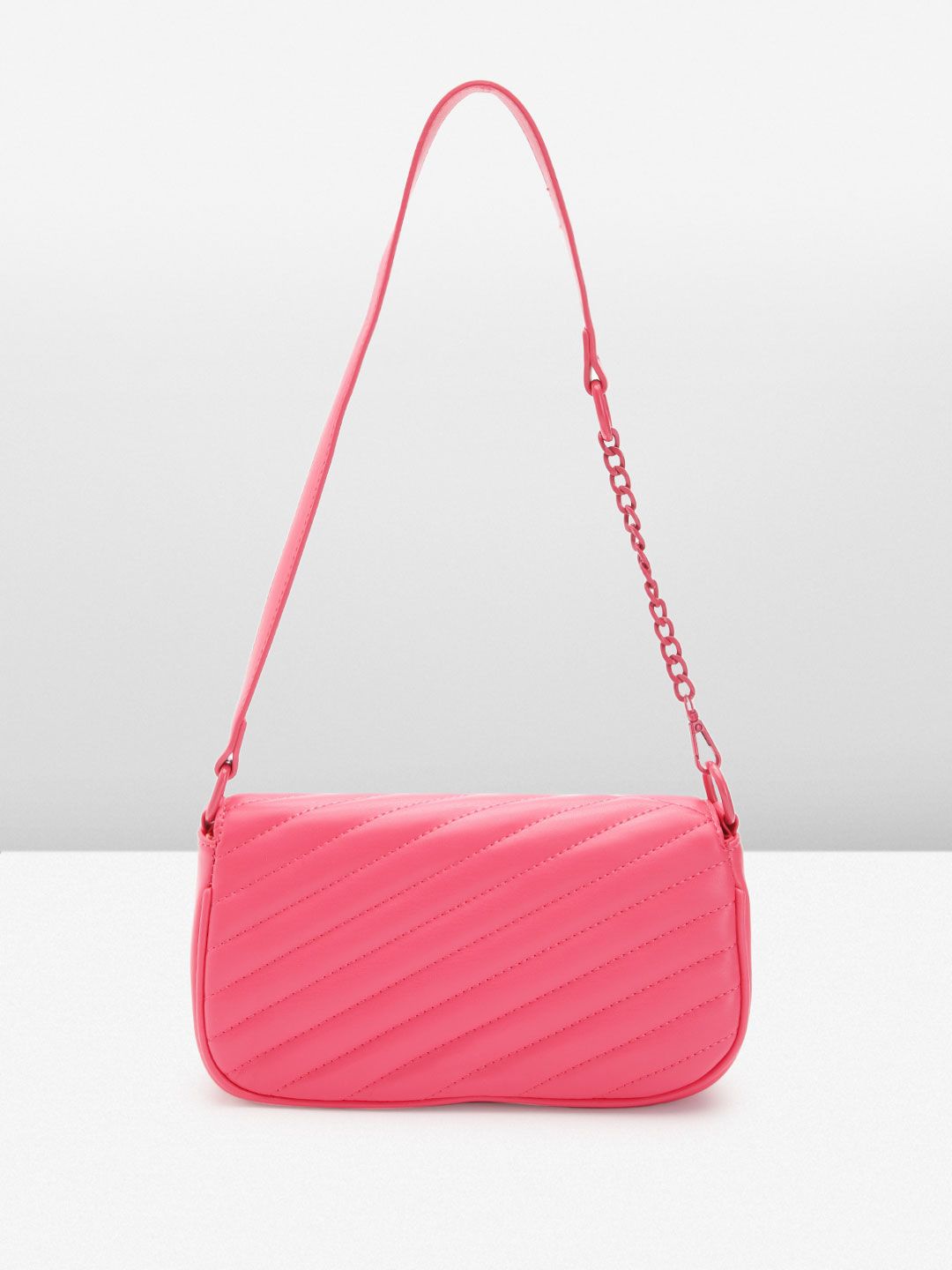 Lino Perros Structured Shoulder Bag with Quilted Detail
