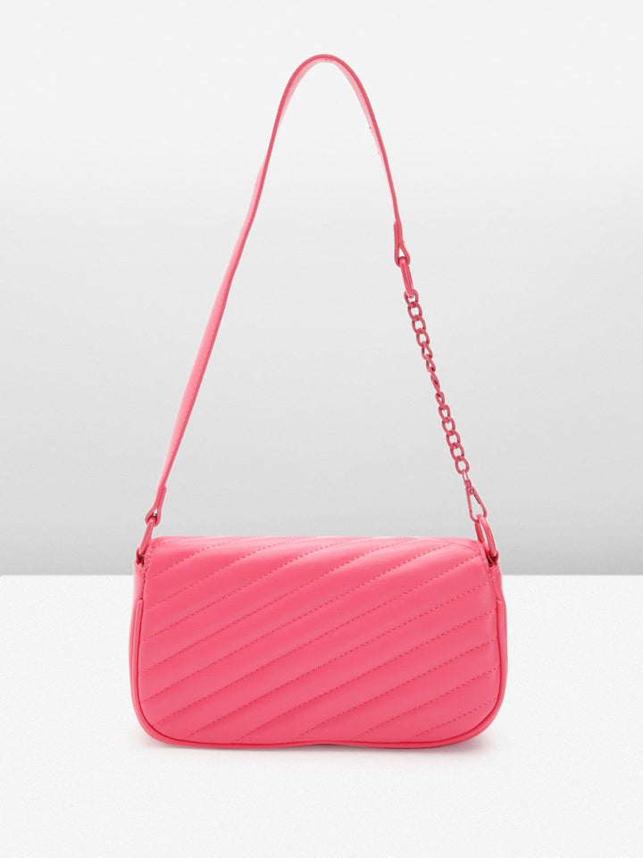 Lino Perros Structured Shoulder Bag with Quilted Detail