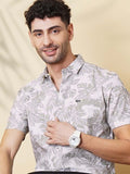 The Indian Garage Co Men Slim Fit Tropical Printed Resortwear Shirt