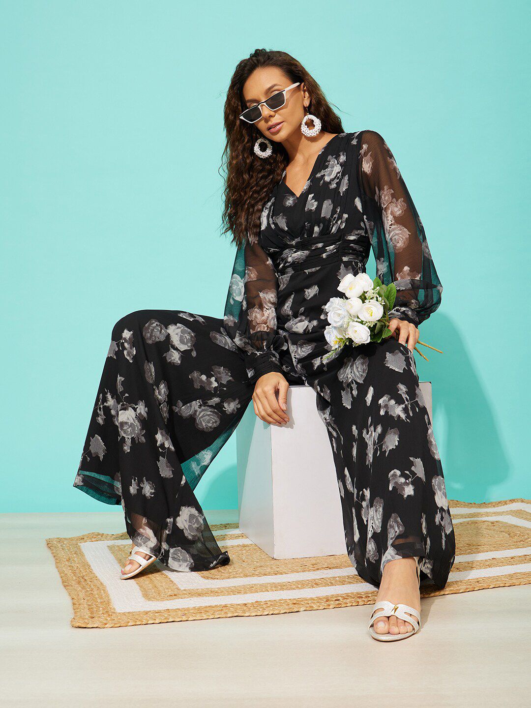 QUIERO Printed Basic Jumpsuit