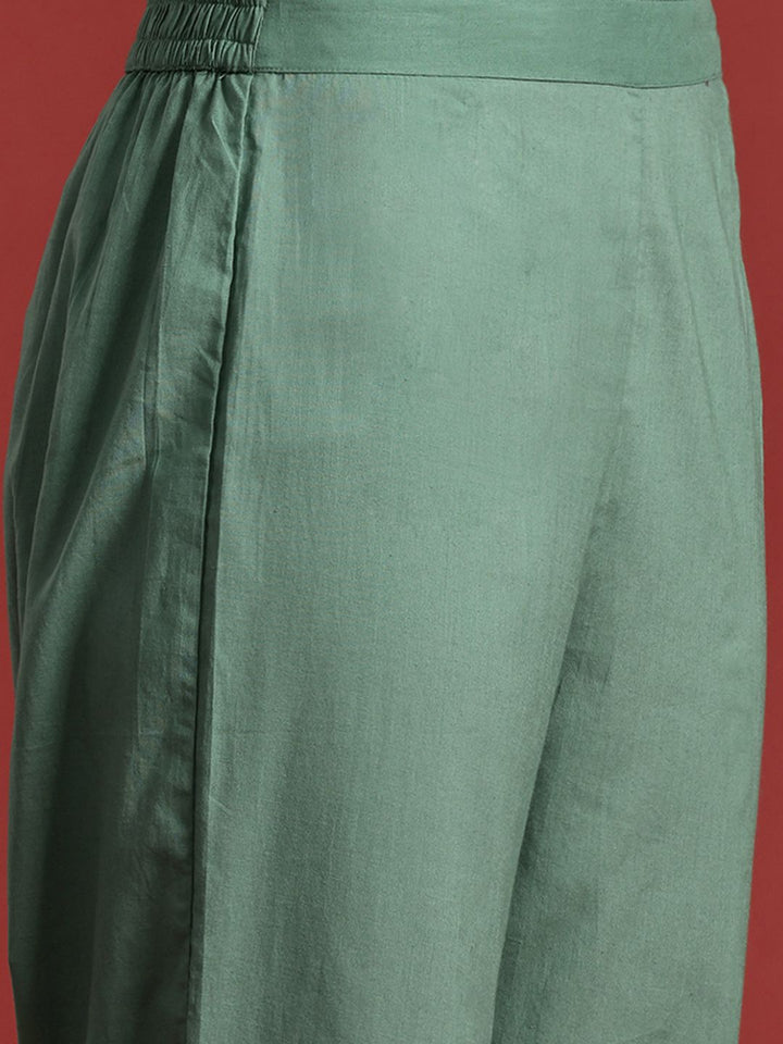 Anouk Panelled Kurta with Trousers & Dupatta