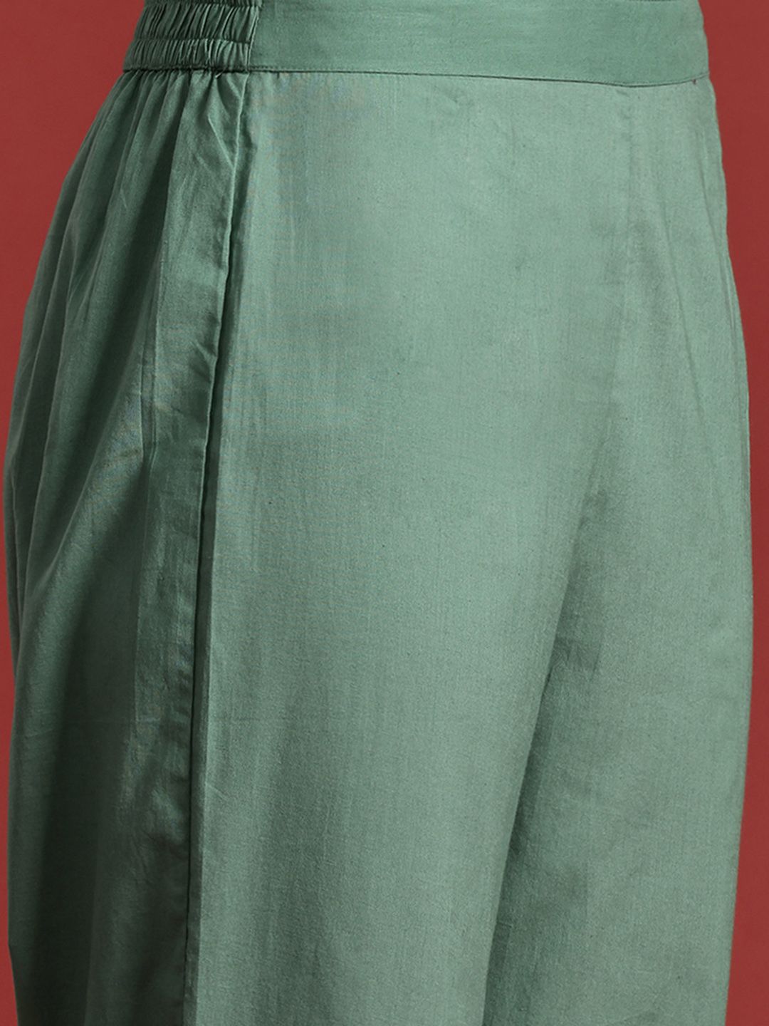 Anouk Panelled Kurta with Trousers & Dupatta