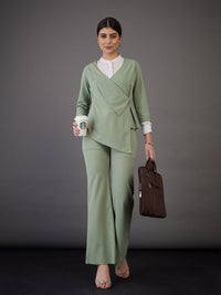 SASSAFRAS worklyf V-Neck Asymmetric Top