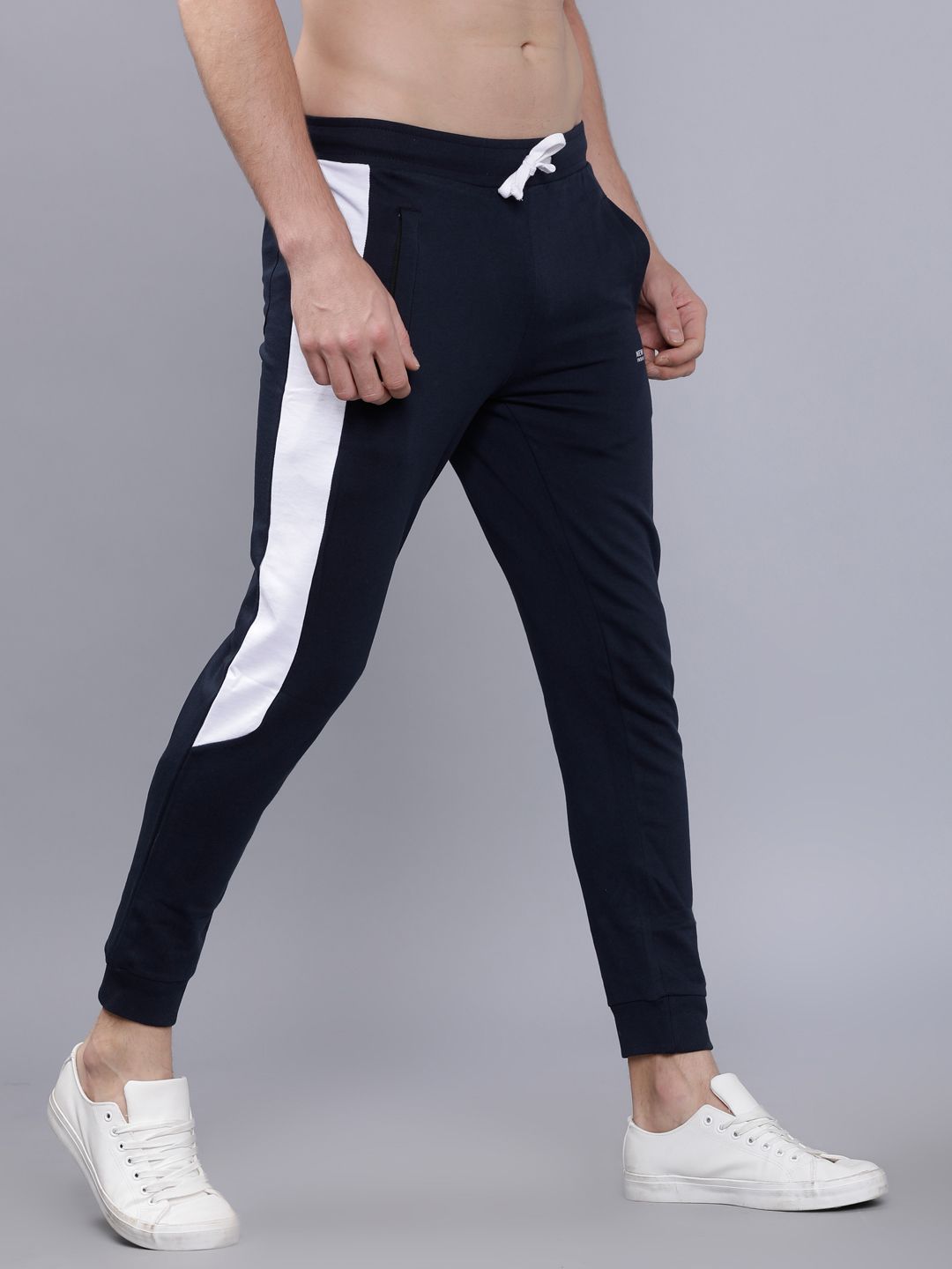 The Indian Garage Co Men Navy Blue Solid Slim-Fit Joggers