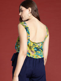 all about you Shoulder Straps Floral Print Crop Top