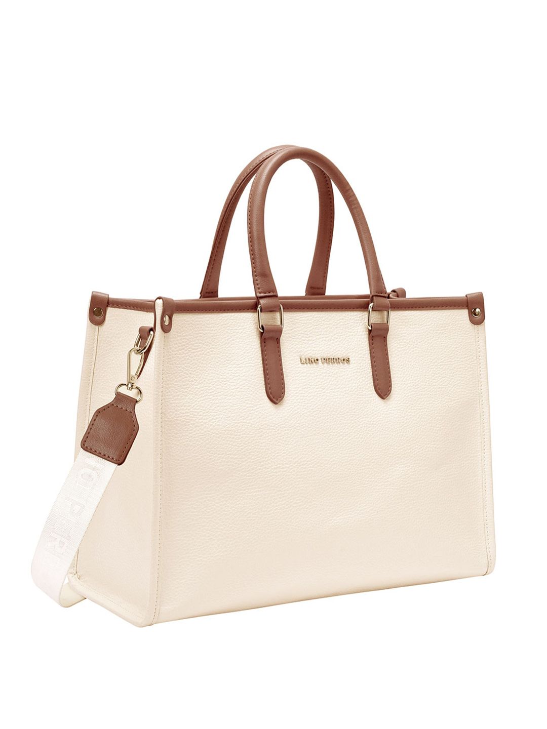 Lino Perros Textured Structured Shoulder Bag With Detachable Strap