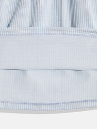 Happy Faces Girls Striped Ruffled Fit & Flare Pure Cotton Dress