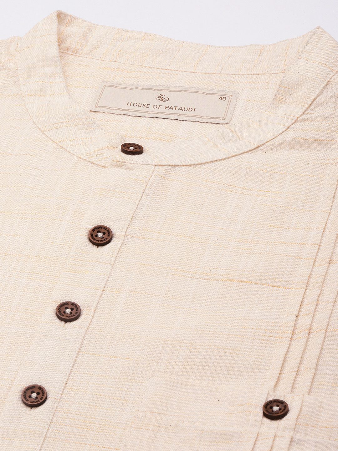 House of Pataudi Men Mandarin Collar Kurta