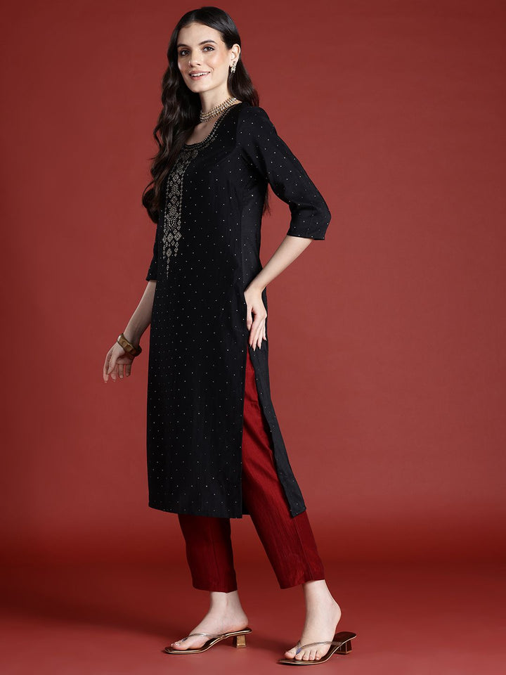 Anouk Mukaish Detailed Kurta with Trousers & Dupatta