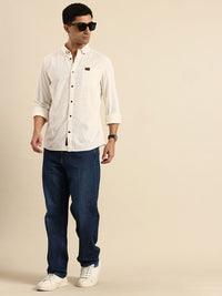 Being Human Slim Fit Button-Down Collar Corduroy Pure Cotton Casual Shirt