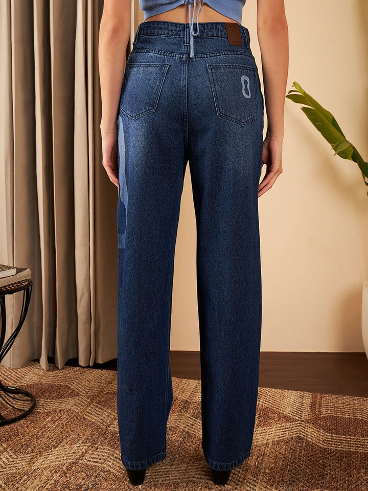 STREET 9 Women Straight Fit High-Rise Clean Look Light Fade Pure Cotton Jeans