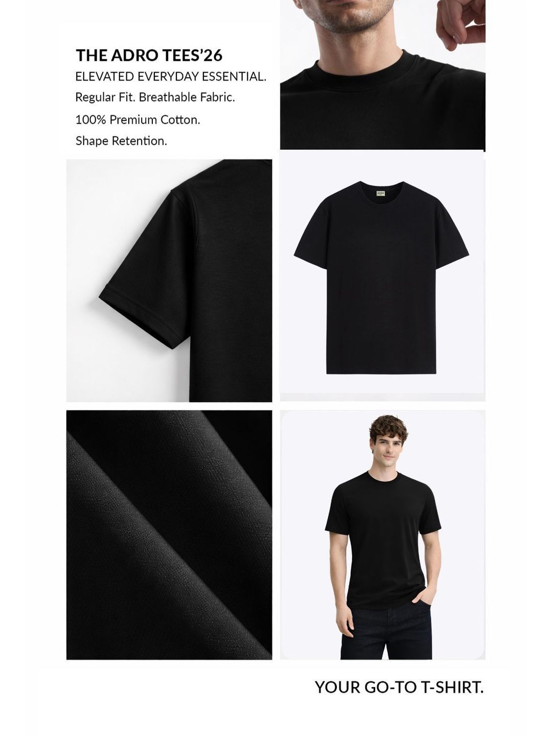 ADRO Men Typography Printed T-shirt