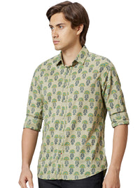 Being Human Men Green Slim Fit Opaque Casual Shirt