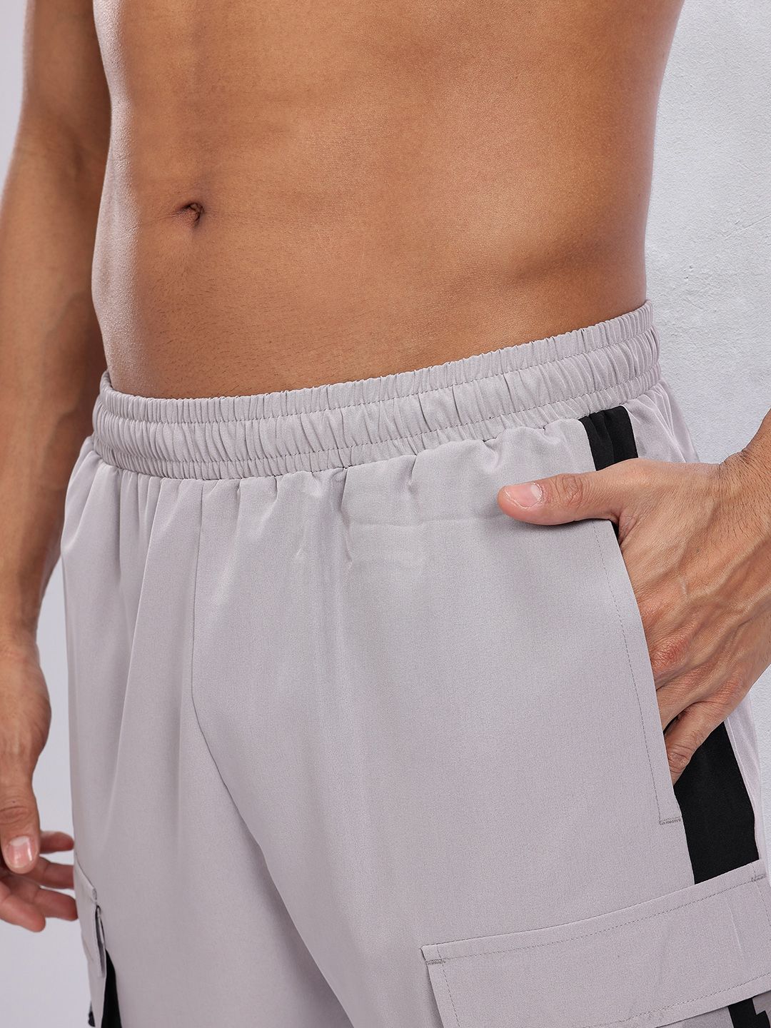 HRX by Hrithik Roshan Men Typography Printed Mid-Rise Cargo-Style Training Shorts