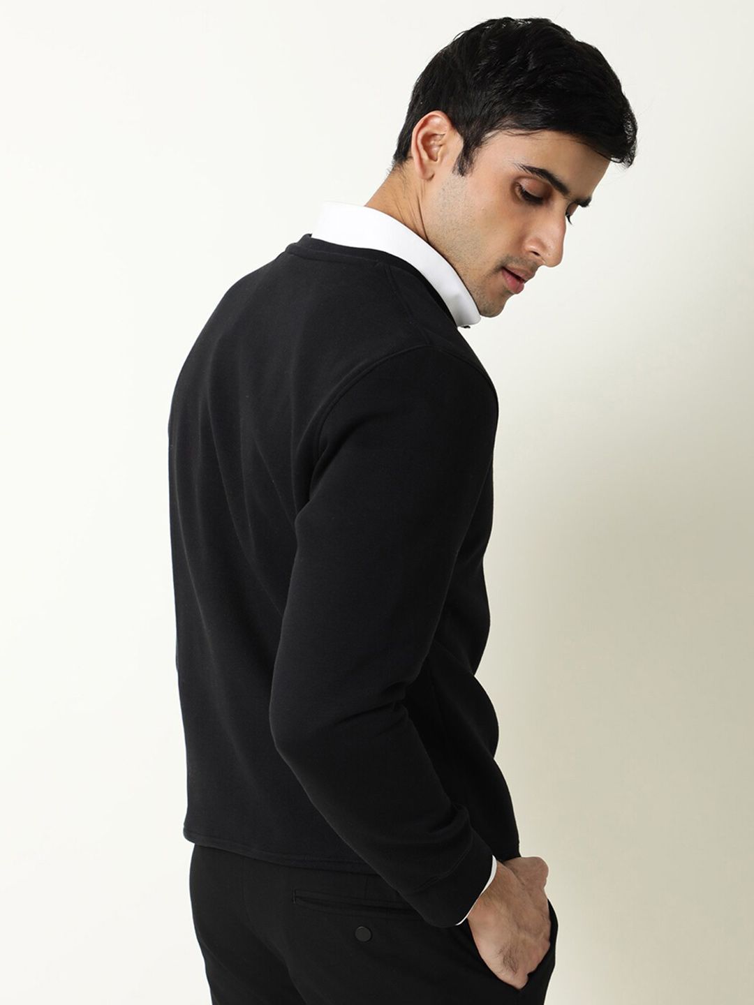 RARE RABBIT Men Camisa Slim Fit Solid Sweatshirt