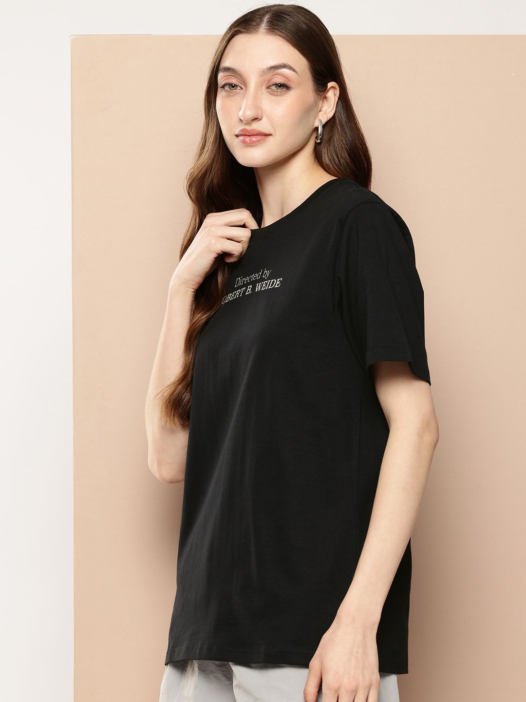 Difference of Opinion Printed Oversized Pure Cotton T-shirt