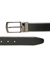 Teakwood Leathers Men Textured Leather Reversible Formal Belt