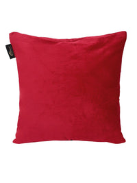 HOSTA HOMES Maroon & Gold-Toned Set of 5 Floral Velvet Square Cushion Covers