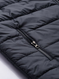 The Indian Garage Co Men Slim Fit Puffer Jacket with Zipper Pockets