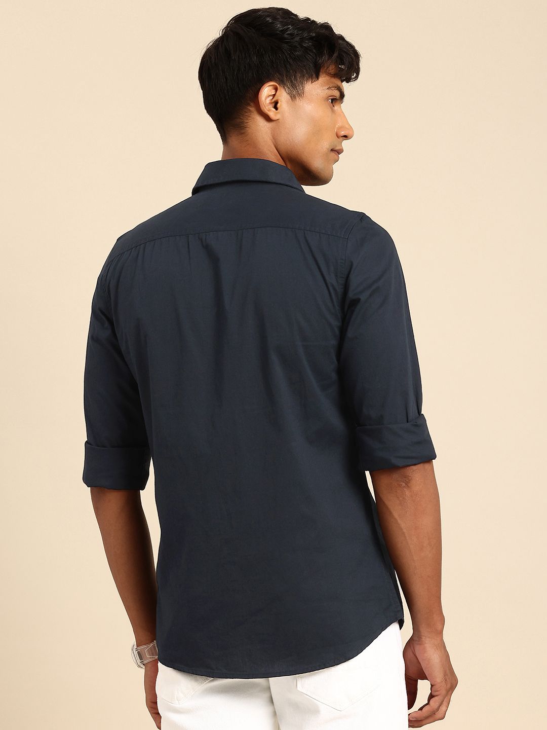 Being Human Pure Cotton Slim Fit Opaque Casual Shirt