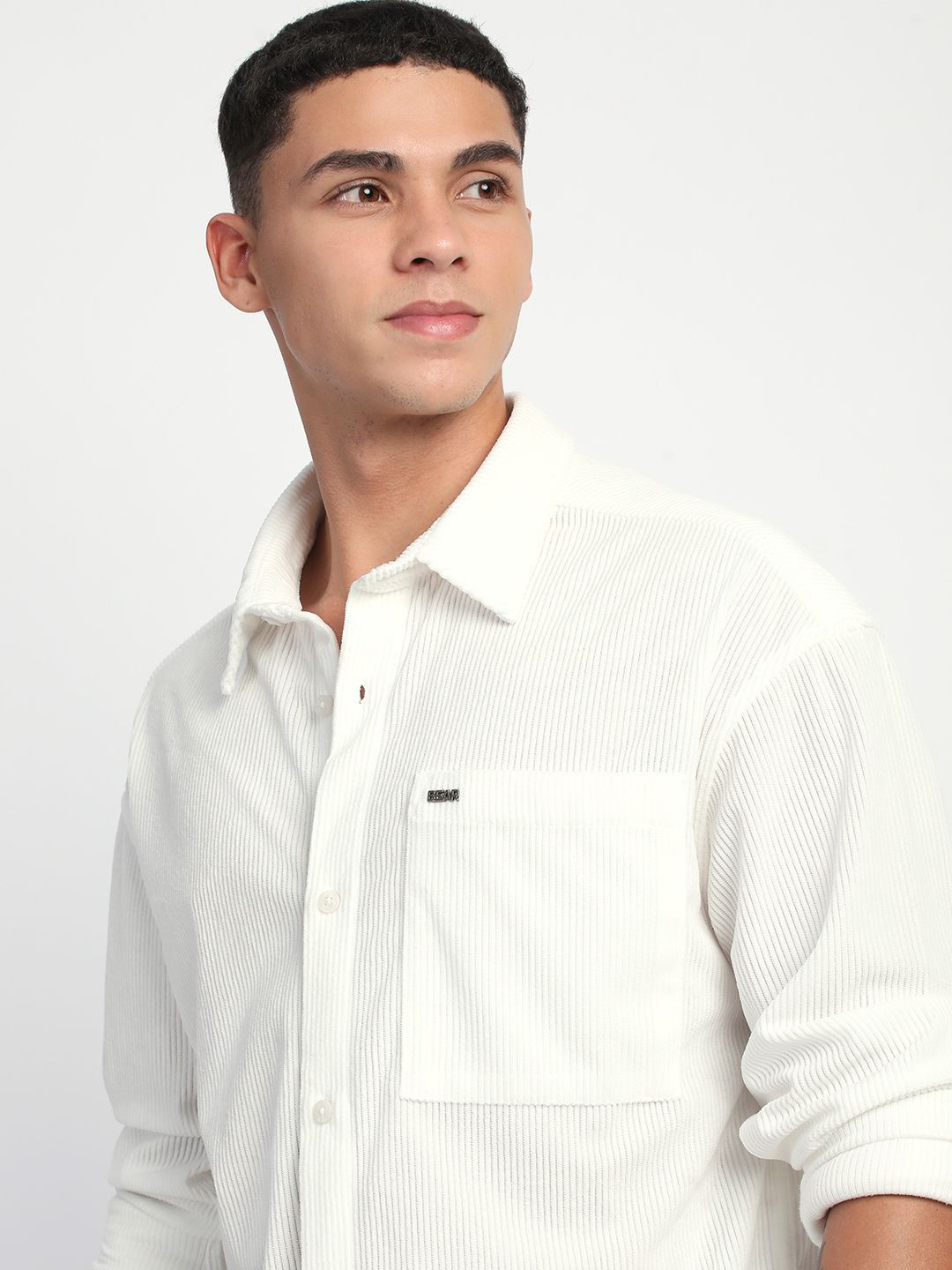 THE BEAR HOUSE Men Corduroy Relaxed Fit Casual Shirt