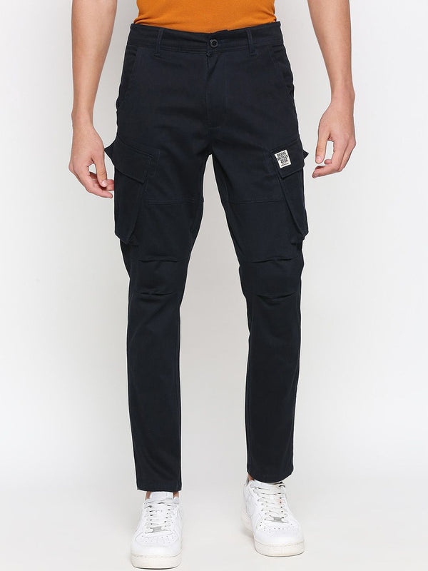 Being Human Men Slim Fit Mid-Rise Plain Cargos